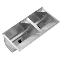 Tanque Duplo 114 Litros em Aço Inox Com Suporte Para Sabão Acompanha Válvula Super 430 GhelPlus