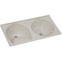 Tanque Duplo 124x62cm Sintético Standart Travertin - 502514 - A.J.RORATO Tanque Duplo 124x62cm Sintético Standart Travertin - 502514 - A.J.RORATO