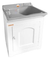 Tanque Fibra Reforçado 40l Esfregadeira Lateral - CINZA