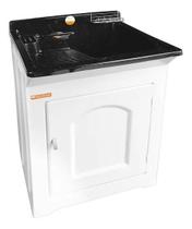 Tanque Fibra Reforçado 40l Esfregadeira Lateral - PRETO