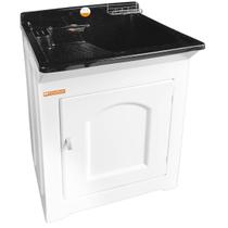 Tanque Gabinete de Lavar Roupas Preto 40L em Fibra Lavanderia Área de Serviço Tanquinho Stilofibras Tanque Gabinete de Lavar Roupas Preto 40L em Fibra Lavanderia Área de Serviço Tanquinho Stilofibras