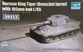 Tanque German King Tiger, Trumpeter, 1:72 Plastimodelismo