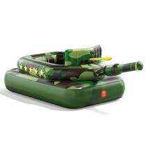 Tanque inflável Pool Float QPAU Ride-On Camuflage com canhão Tanque inflável Pool Float QPAU Ride-On Camuflage com canhão