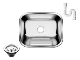 Tanque Inox 304 As Brilho 50x40 Grande32l Sobrepor Embutir Tanque Inox 304 As Brilho 50x40 Grande32l Sobrepor Embutir