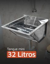 Tanque inox 32 litros fixar parede Solo Tanque inox 32 litros fixar parede Solo