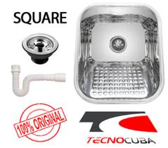 Tanque Inox 34x40 (AÇO 304) com válvula e sifão - Tecnocuba (ORIGINAL)