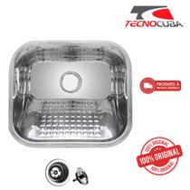 Tanque Inox 40x34 Aço Inox 304 Polido Alto Brilho Square