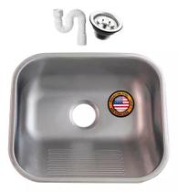 Tanque Inox 40x34 Fosco - Sobrepor E Embutir + Válv American