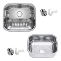 Tanque Inox 40x34x18 Aço 304 e Cuba Nº3 40x34x17 Aço 430 Alto Brilho