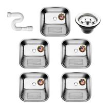 Tanque Inox 40x34x20 304 American 5 Unidades Com Valvulas