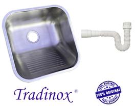 Tanque Inox 40x40x22 (AÇO 304) - TRADINOX (ORIGINAL) + SIFÃO