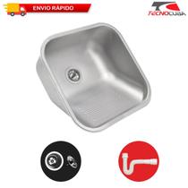 Tanque Inox 40x40x22 Aço Inox 304 Fosco Escovado Tecnocuba