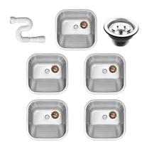 Tanque Inox 40x40x22 Fosco 304 American 5 Unidades Valvulas