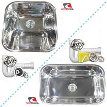 Tanque inox 40x40x22cm + cuba inox n2 56x34x17cm 430 completos