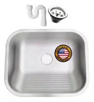 Tanque Inox 50X40 fosco- Sobrepor E Embutir +Válvula Tanque Inox 50X40 fosco- Sobrepor E Embutir +Válvula