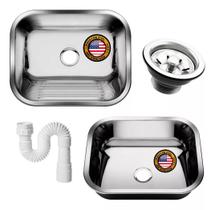 Tanque Inox 50x40 + Tanque S/esfregador Grande 304