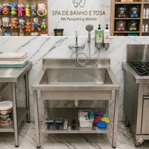 Tanque Inox com Cuba Ampla e Estrutura Reforçada Ideal para Lavanderia, Área de Serviço e Uso Profissional