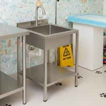 Tanque Inox com Cuba Grande e Estrutura Estável Praticidade e Durabilidade para Lavanderias e Cozinhas