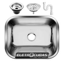 Tanque Inox Eletrocubas Brilho 50x40 30l Sobrepor Embutir