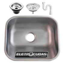 Tanque Inox Eletrocubas Fosco 40x34x20 18l Sobrepor Embutir Tanque Inox Eletrocubas Fosco 40x34x20 18l Sobrepor Embutir