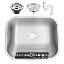 Tanque Inox Eletrocubas Fosco 50x40 30l Sobrepor Embutir