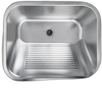 Tanque Inox Lavanderia 55X45 Com Válvula Aço Inox Brinovar
