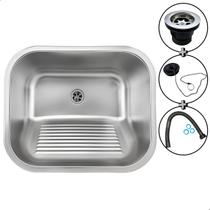 Tanque Inox Lavanderia Aço Inoxidável Escovado 50x45 cm - SOFT INOX