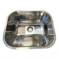 Tanque Inox Lavanderia Sem Válvula Aço Inox 400 X 400 X215