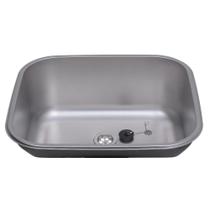 Tanque Inox Monobloco Texturizado 50x45 cm Prata Atikum