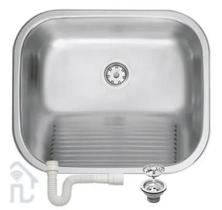 Tanque Inox Tramontina Inox Acetinado/Fosco 94400/107 C/Sifão Lavanderia