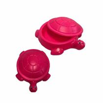 Tanque Jabuti Caixa De Areia Água Infantil com 100 bolinhas Cor.Rosa