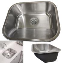 Tanque Lavanderia 30 Litros Aço Inox Lavanderia Lava Roupa Esfrega Tanquinho Lavabo Area Limpeza Casa Tanque Lavanderia 30 Litros Aço Inox Lavanderia Lava Roupa Esfrega Tanquinho Lavabo Area Limpeza Casa