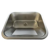 Tanque Lavanderia 55x45 Com Válvula Aço Inox Contelux