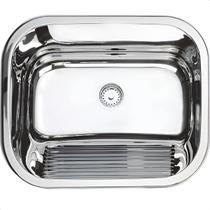 Tanque Lavanderia Aço Inox 304 Embutir 40X40x22cm Extra Fundo Polido Brilhante