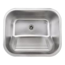 Tanque Lavanderia Aço Inox 55x45 Com Acetinado Cor Prata