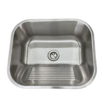 Tanque Lavanderia Aço Inoxidável Escovado Com Ralo Drenagem