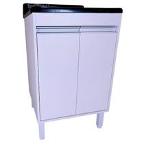 Tanque Lavanderia Fibra 45L Com Gabinete em MDF Para Torneira de Mesa