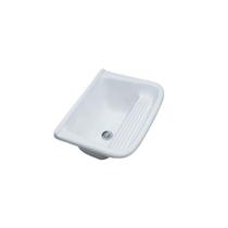 Tanque Mármore Sintético Simples T001 60x50 Branco - Decoralita