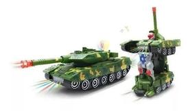 Tanque Militar Transformers Robô Com Luz E Som Tanque Militar Transformers Robô Com Luz E Som