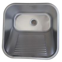 Tanque monobloco 25L aço INOX 304 Acetinado 40X40 X22CM