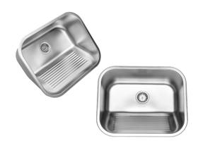 Tanque Monobloco Inox Acetinado 55x45cm Com Válvula De 3.1/2 Tanque Monobloco Inox Acetinado 55x45cm Com Válvula De 3.1/2