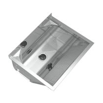 Tanque para Lavanderia em Aço Inox de Parede com Suporte 48 Litros 60,8x50,6x29,4cm Ghelplus