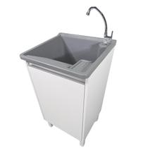 Tanque Plástico 26L com Gabinete MDF Puxador perfil Incluso Torneira De Bancada