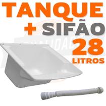 Tanque plastico branco 28l + sifao