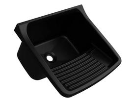 Tanque plastico para lavar roupas 22 litros 47x43x27 preto Astra