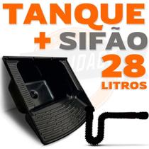 Tanque plastico preto 28l + sifao
