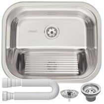 Tanque Prime Hera 50X40 Aço Inox Tramontina 34 Litros Polido Embutir Sobrepor