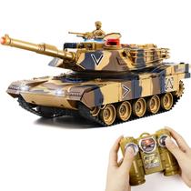 Tanque RC DBshoot M1A2 Escala 1:24 com Fumaça, Som e Luz