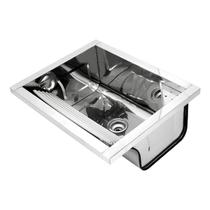 Tanque Reto 35L 63X51,5 Inox Polido Embutir Sobrepor Docol