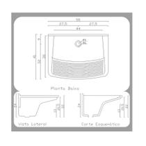 Tanque Simples Marmore Sintetico 60 X 46cm Preto - Rorato